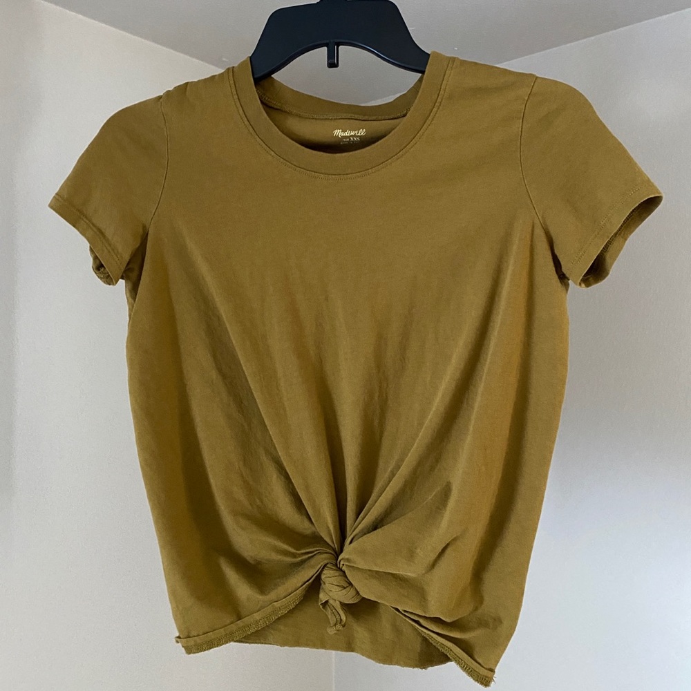 NWOT Madwell front knot tee